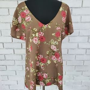 SHOW ME YOUR MUMU Brown Floral Blouse